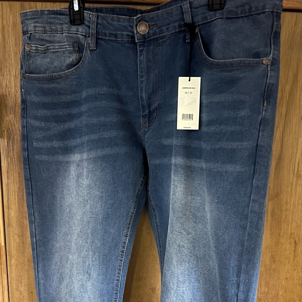 Men's Blue Jeans American Rag comfort stretch slim fit. Twilight.